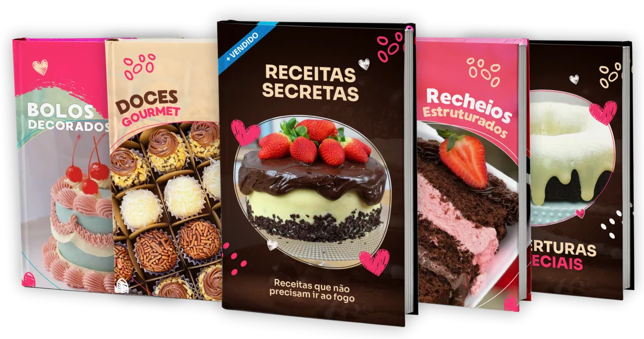 Pacote com 5 e-books do Curso Massa Perfeita